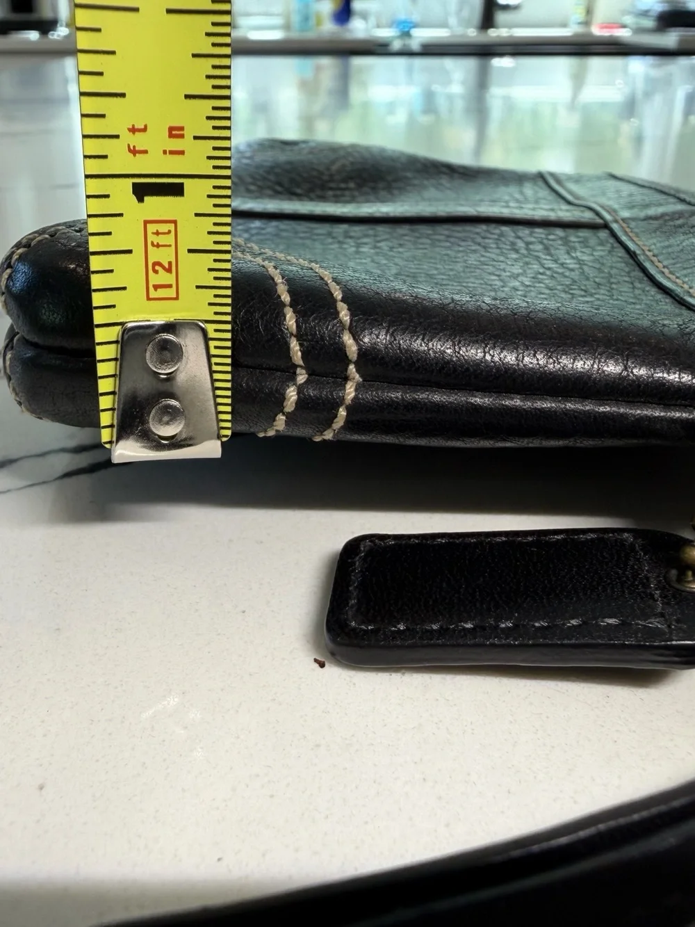 Coach Black Leather Wristlet with Brass Eyelet Lace Detail - Picture 13 of 16